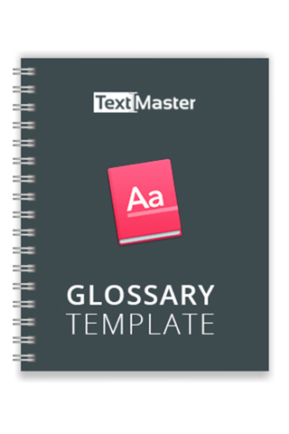download a TextMaster model glossary